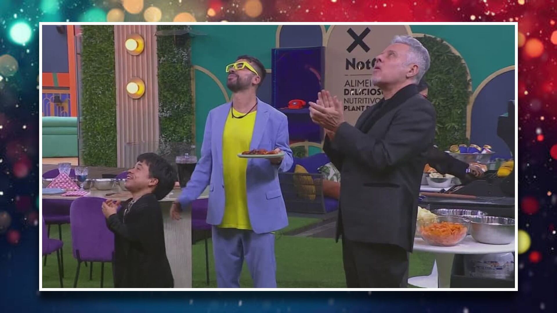 Entre sorpresas y celebraciones especiales, la fiesta de la semana se llevó a cabo en La Casa de los Famosos México. Diseño: (Jesús Tovar Sosa/Infobae)