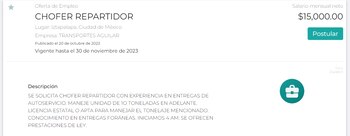 La empresa Transportes Aguilar lanzó