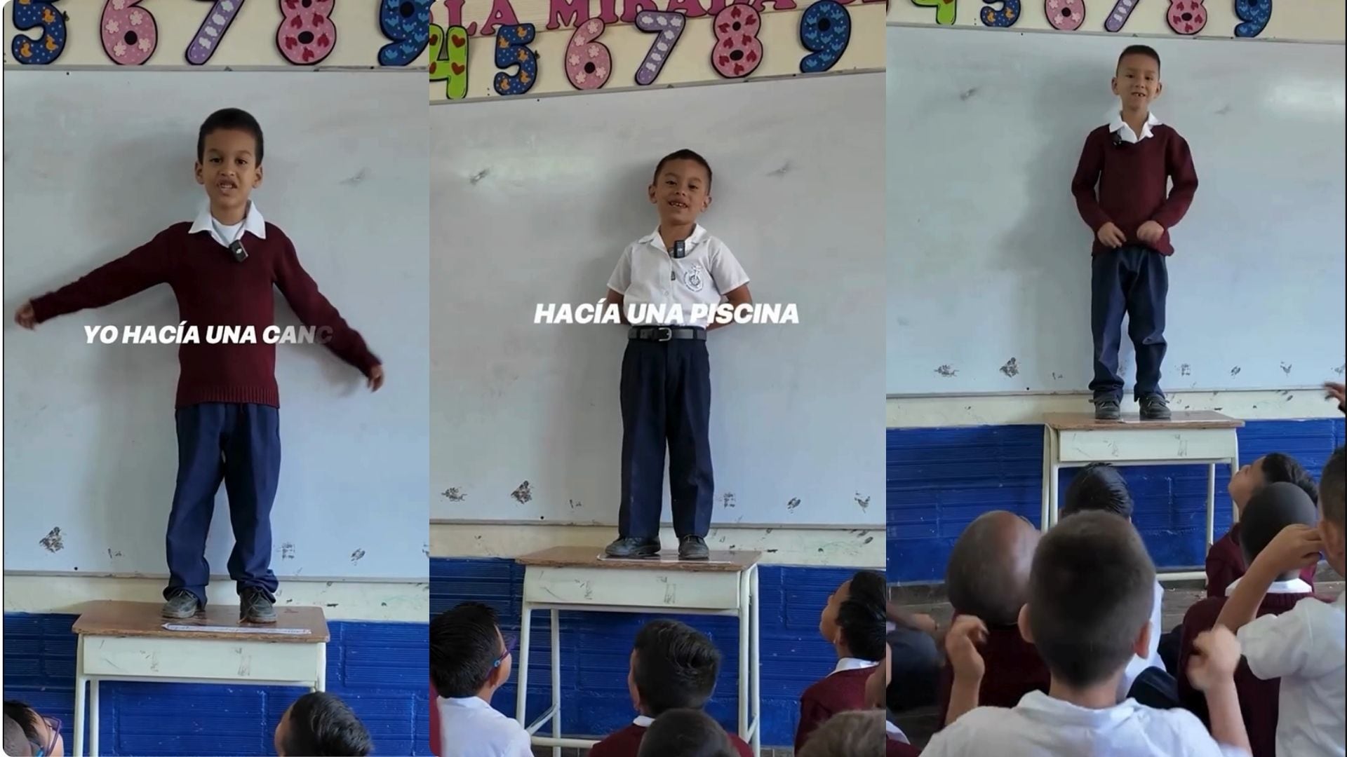 Las respuestas de los pequeños, desde eliminar tareas hasta pedir clases de cinco minutos, reflejan el deseo de mayor disfrute y participación en la escuela - crédito historiasquesuman.med / Instagram