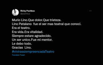 Las sentidas palabras de Ricky