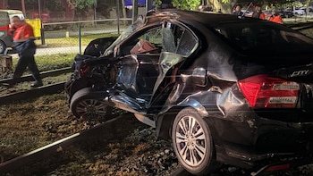 Así quedó el auto de Ernestina Pais
