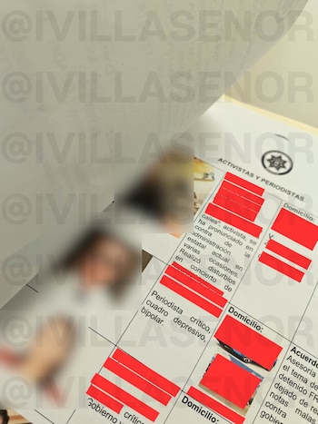 Listas negras de periodistas y activistas en Zacatecas. (X/@ivillasenor)