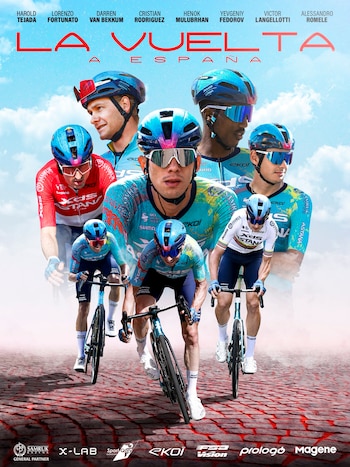 Harold Tejada, corredor de Astana, sumó en 2026 el cuarto puesto en el UAE Tour, el décimo lugar en París-Niza con una etapa y el puesto 26 en el Tour de Francia-crédito @XDSAstanaTeam/X