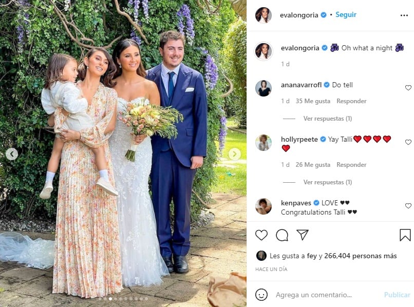 Longoria asegura que su hijo es más feliz cuando está rodeado de familia en España y México.(Captura: @evalongoria/instagram)