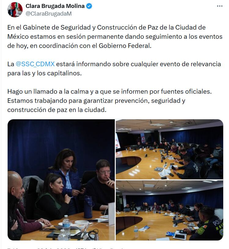 Desde la administración capitalina, se comunicó que la Secretaría de Seguridad Ciudadana (SSC CDMX) será la encargada de informar oportunamente sobre cualquier suceso relevante que pueda impactar a los habitantes de la ciudad (captura de pantalla)