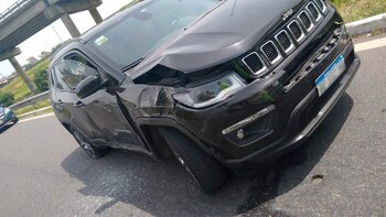 El vehículo del prestamista asaltado