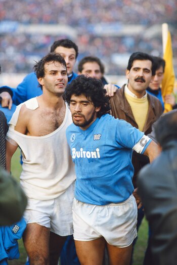 Maradona en 1986 con la