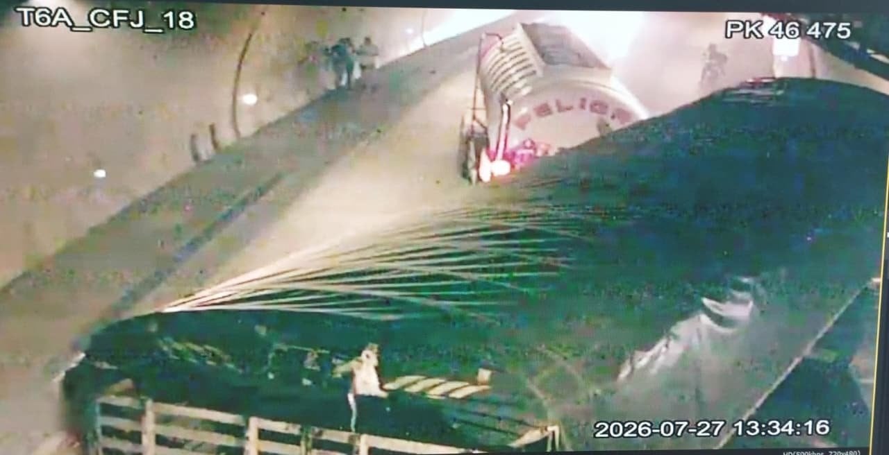 Choque en la vía al Llano provoca cierre total del túnel Renacer y genera alta congestión entre Bogotá y Villavicencio