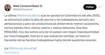 María Fernanda Carrascal criticó propuestas