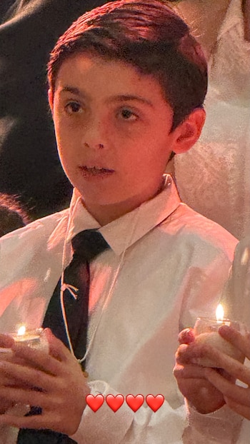 Valentín Prada en plena ceremonia religiosa