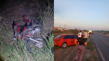 Dos jóvenes murieron y una menor quedó internada tras chocar un auto y una moto en Chaco