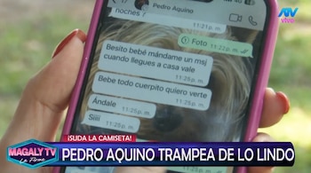 Pedro Aquino y ‘La Chocolatita’: modelo confirma encuentro tras imágenes con chats. Captura: Magaly Tv La Firme.