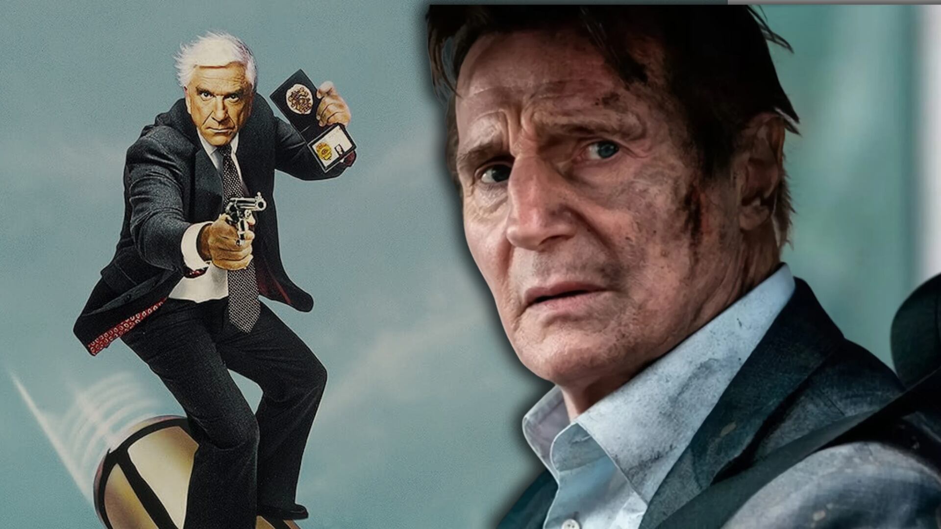 Liam Neeson interpreta a Frank Drebin Jr., continuando el icónico papel de Leslie Nielsen en la saga (Créditos: Infobae)