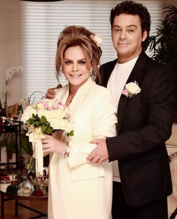 Así se veían los novios,