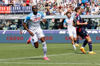 Osimhen durante el partido de