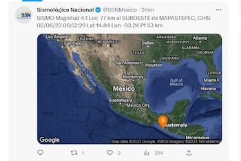 El movimiento telúrico tuvo una
