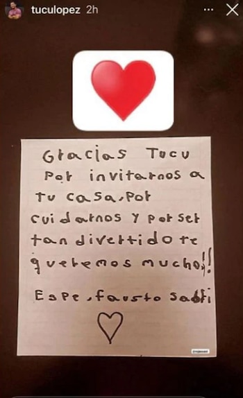 La emotiva carta de los