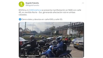 Manifestaciones en Bogotá han afectado
