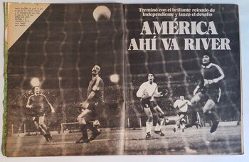 Foto del gol a Independiente