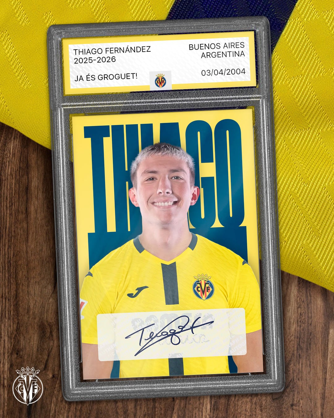 Thiago Fernández, ex jugador de Vélez, fue presentado como nuevo refuerzo del Villarreal de España