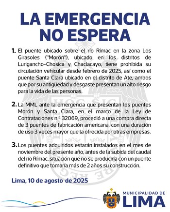 Comunicado de la MML