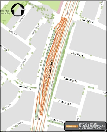 La restricción de carriles en la carrera Séptima se extenderá por cinco meses como parte de obras de mejora en la infraestructura vial - crédito Alcaldía Bogotá