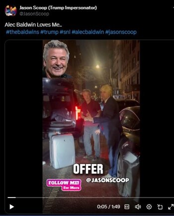 Alec Baldwin fue sorprendido por