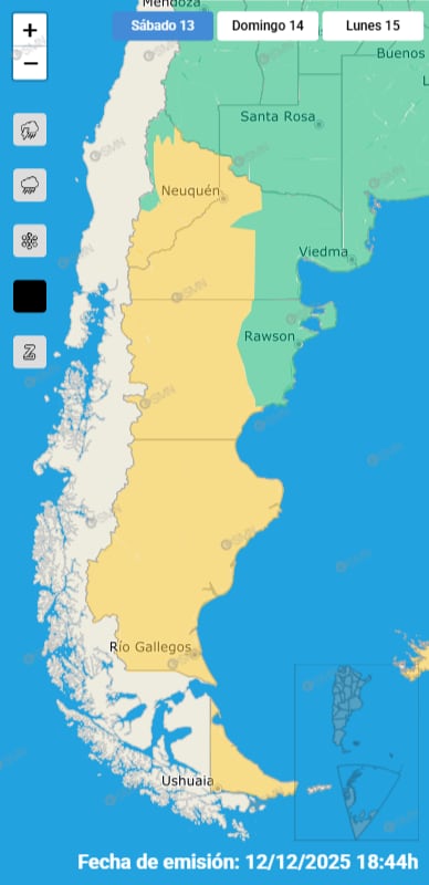 El SMN mantiene vigente el alerta por vientos (Foto: SMN)