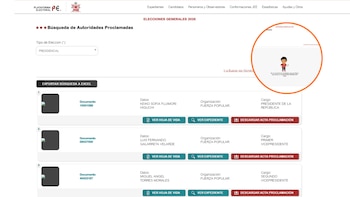 Web oficial del JNE presentó a Keiko Fujimori como presidenta electa y luego borró el contenido
