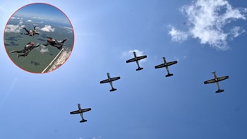Espectáculo de la Fuerza Aérea Mexicana llena de vuelos y acrobacias el cielo de Tulum