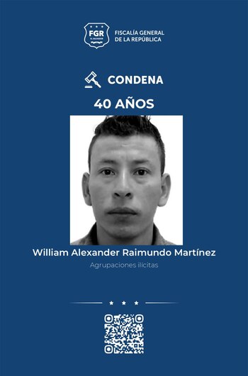 El Tribunal Segundo contra el Crimen Organizado de Santa Ana condenó a William Alexander Raimundo Martínez a 40 años de prisión y a Marvin Adalberto Ramírez Zometa a 30 años por agrupaciones ilícitas. (Foto: FGR)