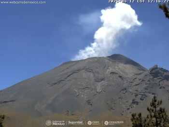 Monitoreo del Popocatépetl este 13