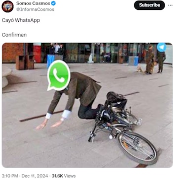 memes caída whats México