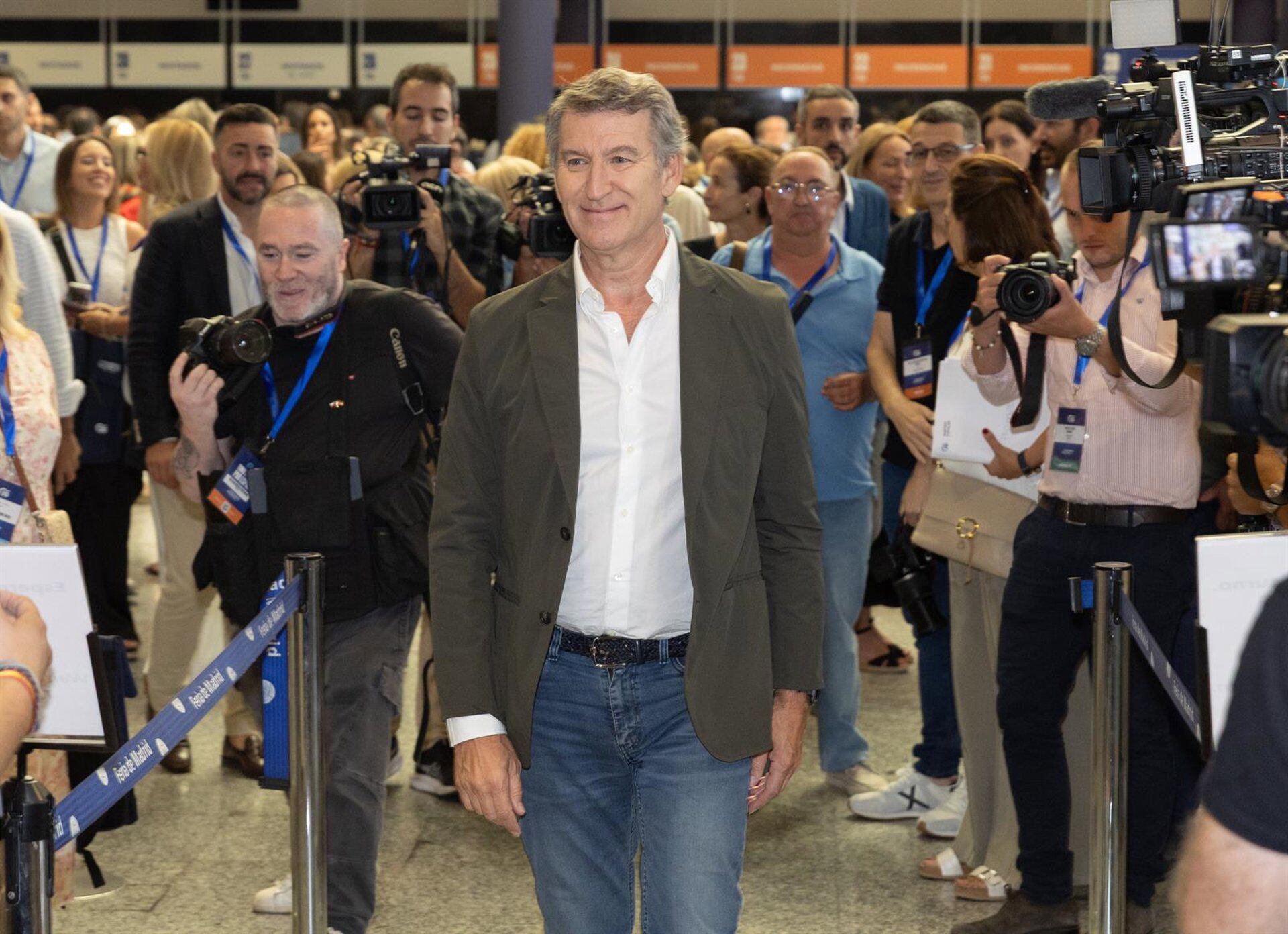 El líder del Partido Popular, Alberto Núñez Feijóo