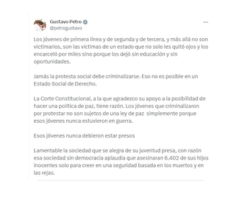 El presidente Petro se refirió