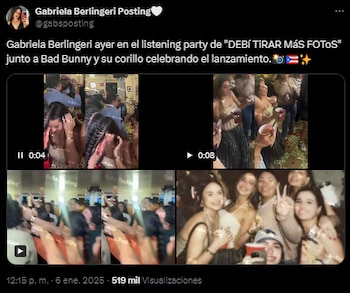 Gabriela Berlingieri en la fiesta