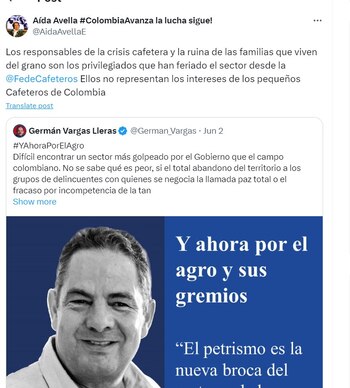 Aida Avella le responde a