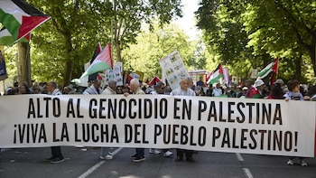 Una manifestación en Madrid pide el "boicot" a Israel en el 78 aniversario de la Nakba