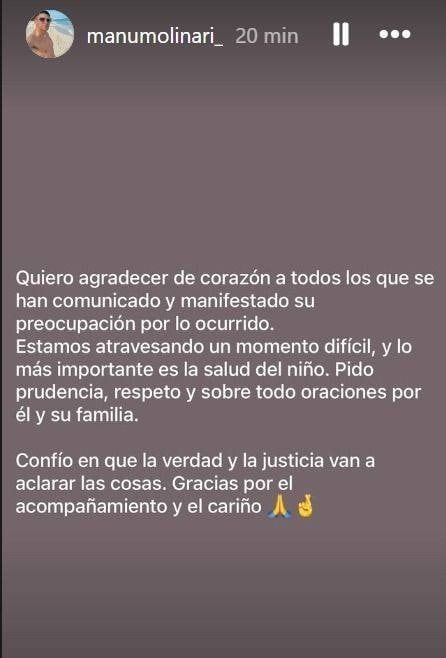 El conductor de la Amarok agradeció el apoyo y pidió prudencia en medio del proceso judicial, la familia del menor también se manifestó públicamente