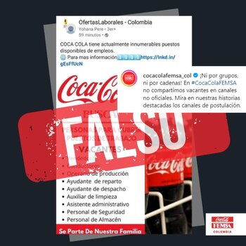 Coca Cola advirtió que no