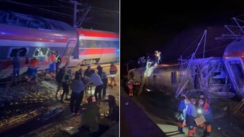 Imágenes del accidente ferroviario en