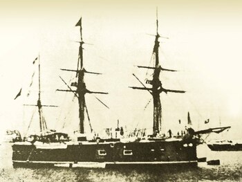 El blindado chileno Blanco Encalada,