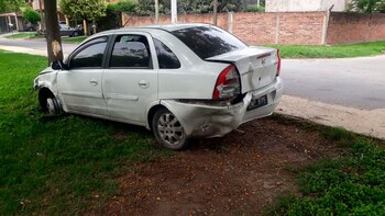 La descontrolada recorrida finalizó contra