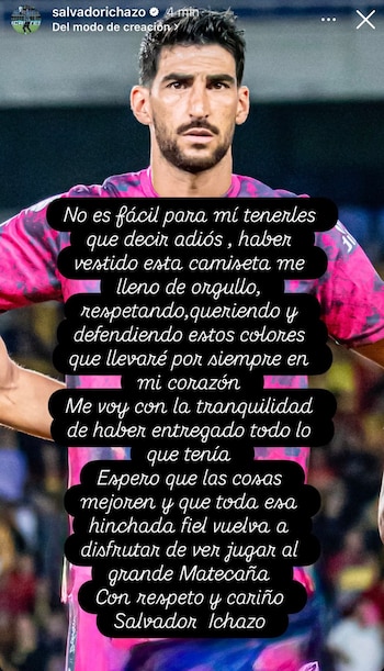 Post de Salvador Ichazo despidiéndose