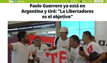 Así informó el diario Olé