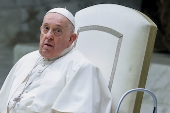 El papa durante la audiencia
