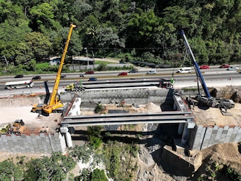 Toma aérea de los avances