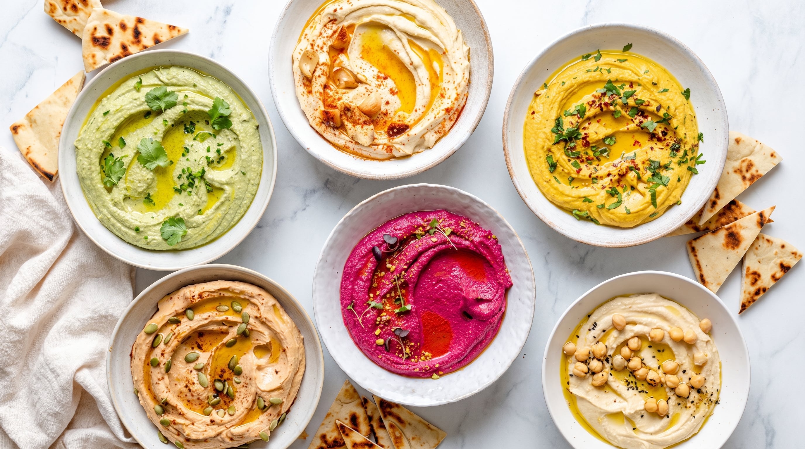 El hummus a base de garbanzos ofrece 5,4 gramos de fibra por media taza y suma proteína vegetal para aumentar la saciedad (Imagen Ilustrativa Infobae)
