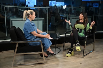 Moria Casan junto a Tatiana