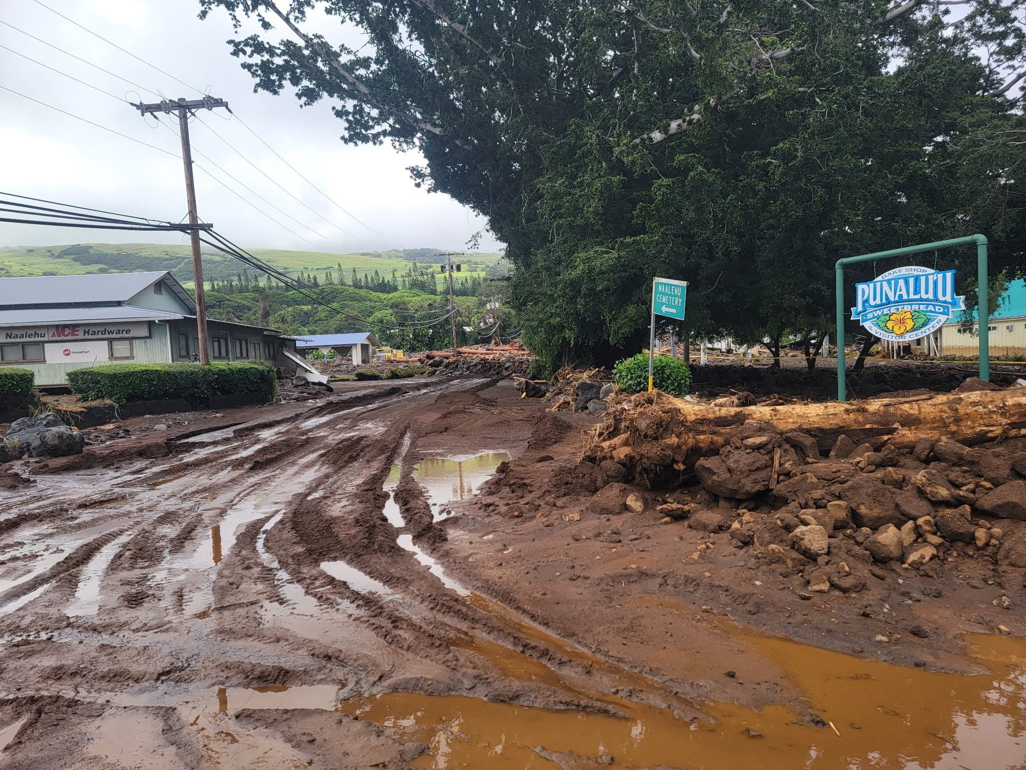 El huracán Lala dejó en agosto lluvias intensas y desplazó de sus cimientos a cerca de 100 viviendas en la isla Grande de Hawái (Aina Akamu vía AP).
